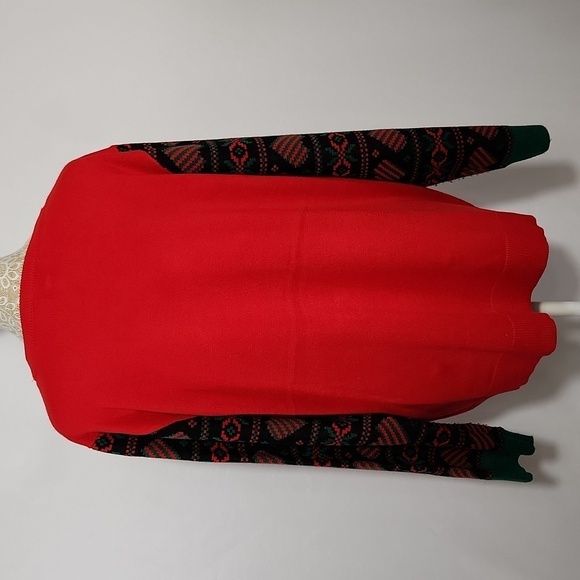 Feeling Festive Sweater Ugly Christmas Ornament Applique Size XXL Festive Party - Picture 10 of 14